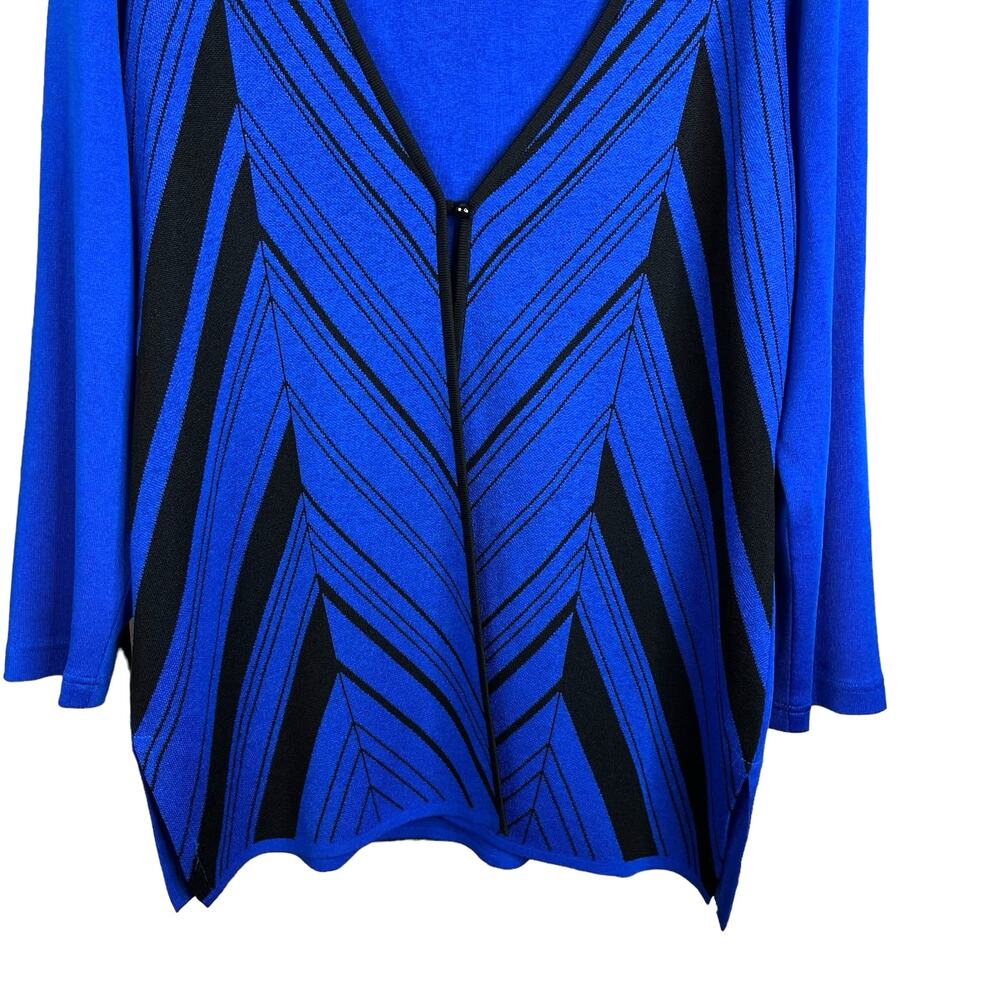 Exclusively Misook Striped Cardigan Sweater - Picture 6 of 8